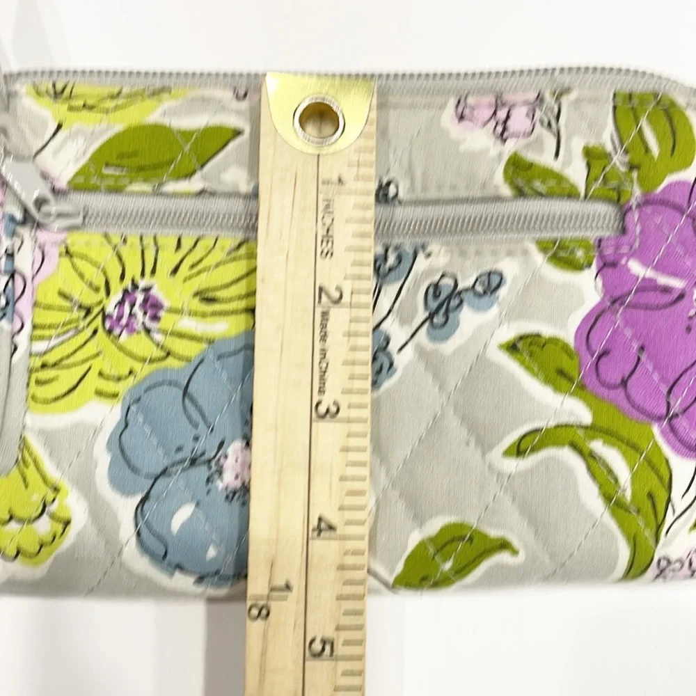 Vera Bradley RARE Watercolor Floral Crossbody Bag + Wallet Fabric zipper closure